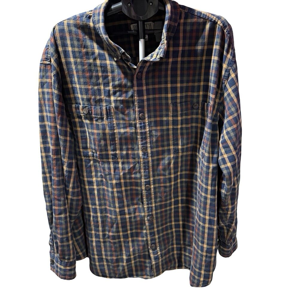 Duluth Mens Fit Flannel Button Down Shirt 4XL Plaid Long Sleeve Cotton